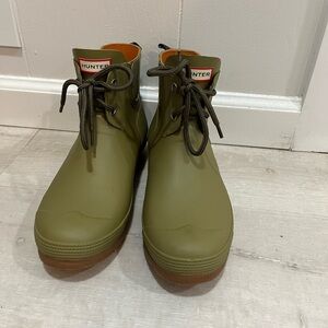 hunter sissinghurst lace pull on waterproof boots